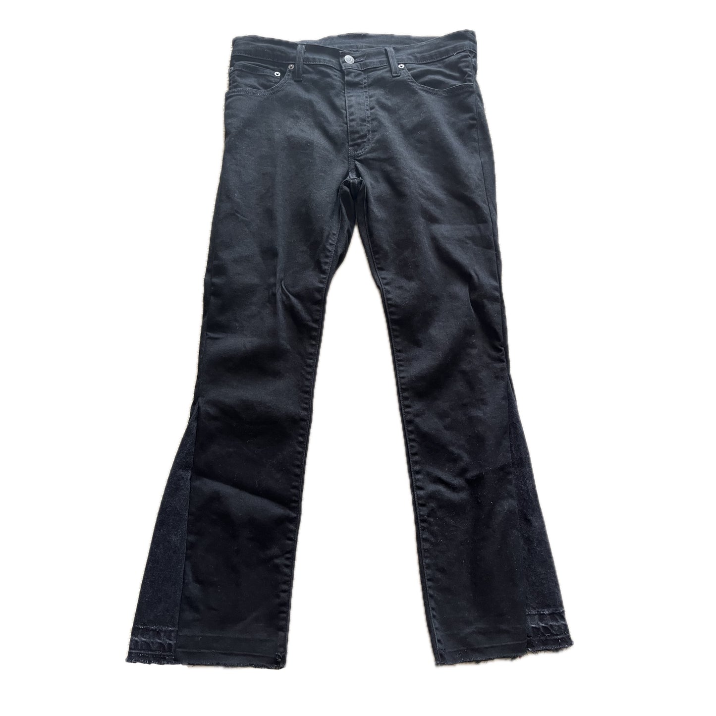 Simple Flared Jeans (Fekete)