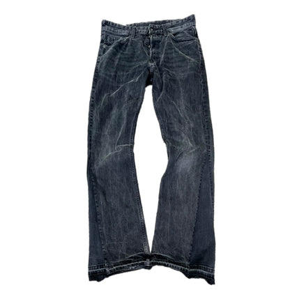 Simple Flared Jeans (Fekete)