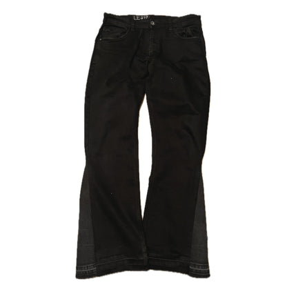 Simple Flared Jeans (Fekete)